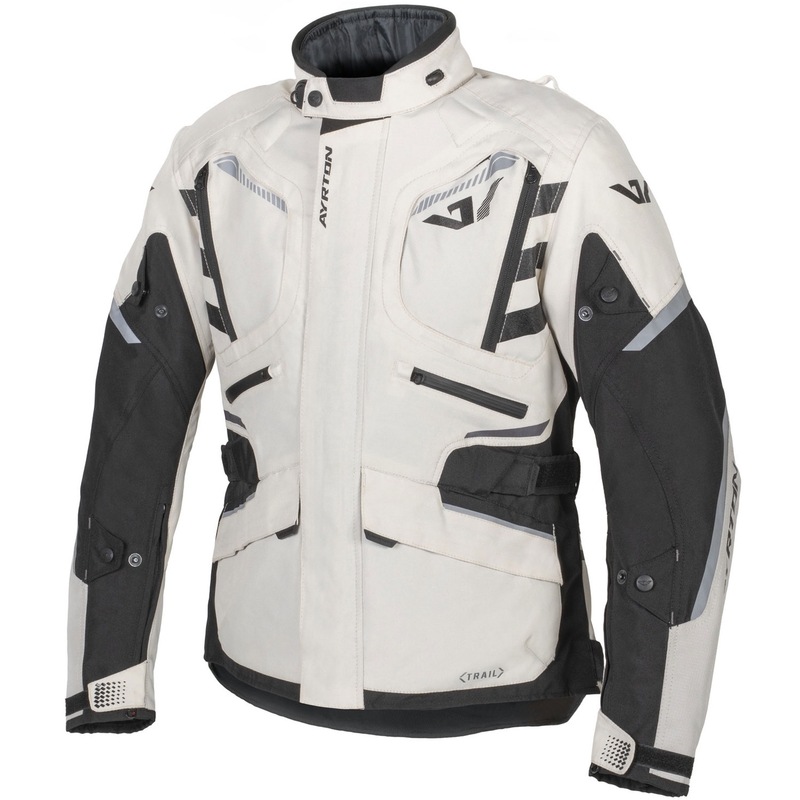 Ayrton Trail motociklistička jakna bijelo-crno-siva