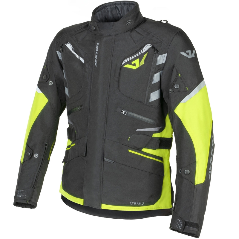 Ayrton Trail motociklistička jakna crno-fluo žuto-siva