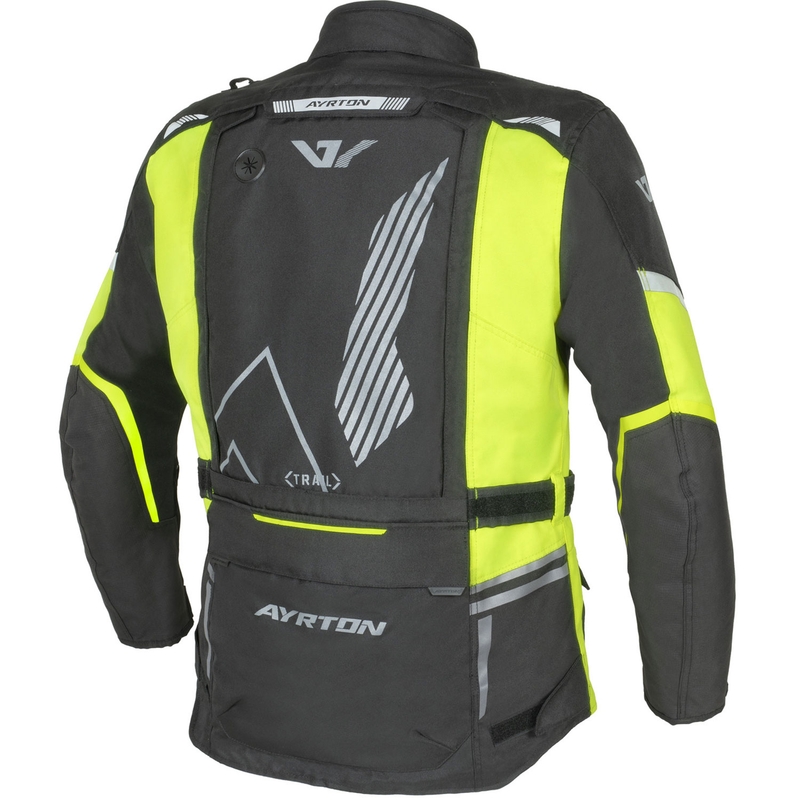 Ayrton Trail motociklistička jakna crno-fluo žuto-siva