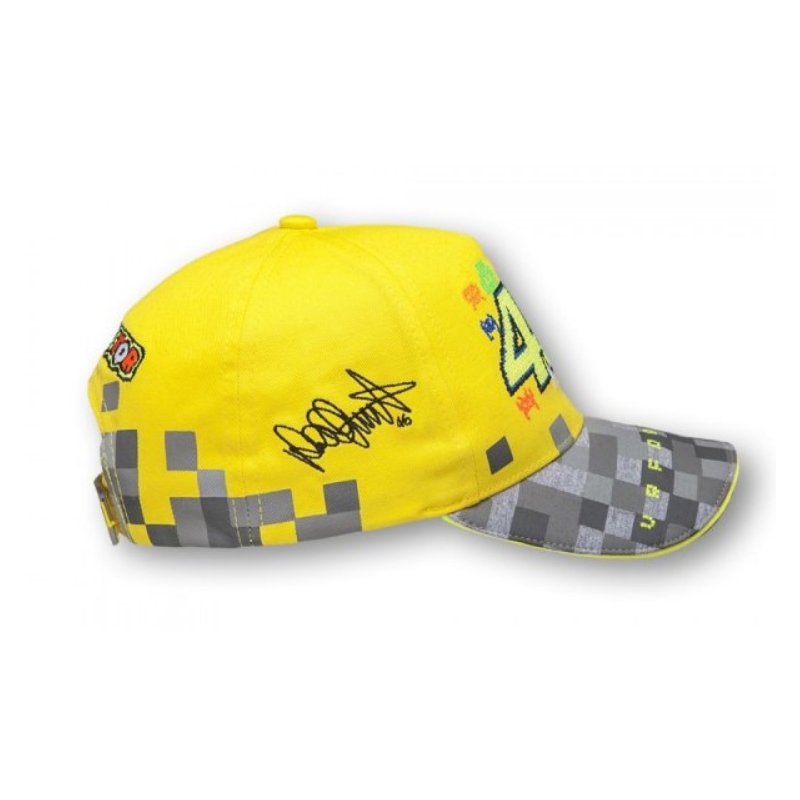 Dječja kapa VR46 Valentino Rossi žuto-siva