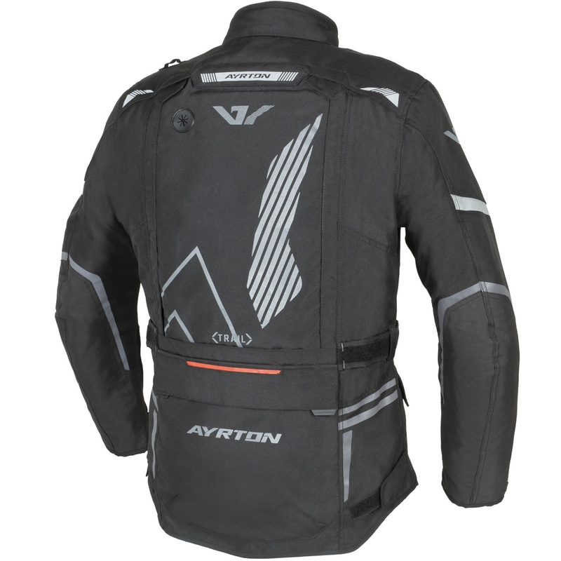 Ayrton Trail motociklistička jakna crno-sivo-crvena