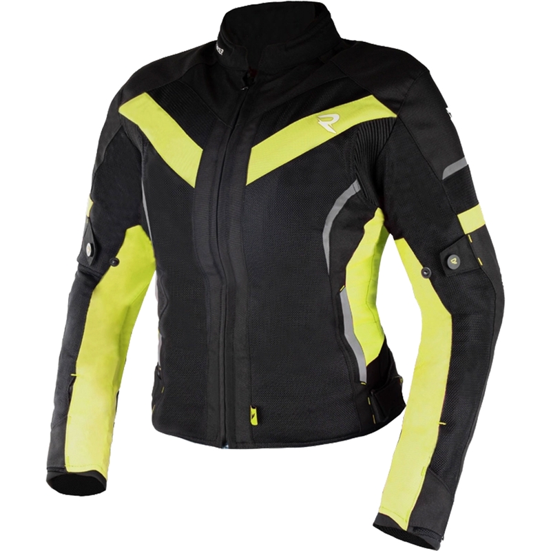 Ženska moto jakna Street Racer Betty II Air crno-fluo žuta