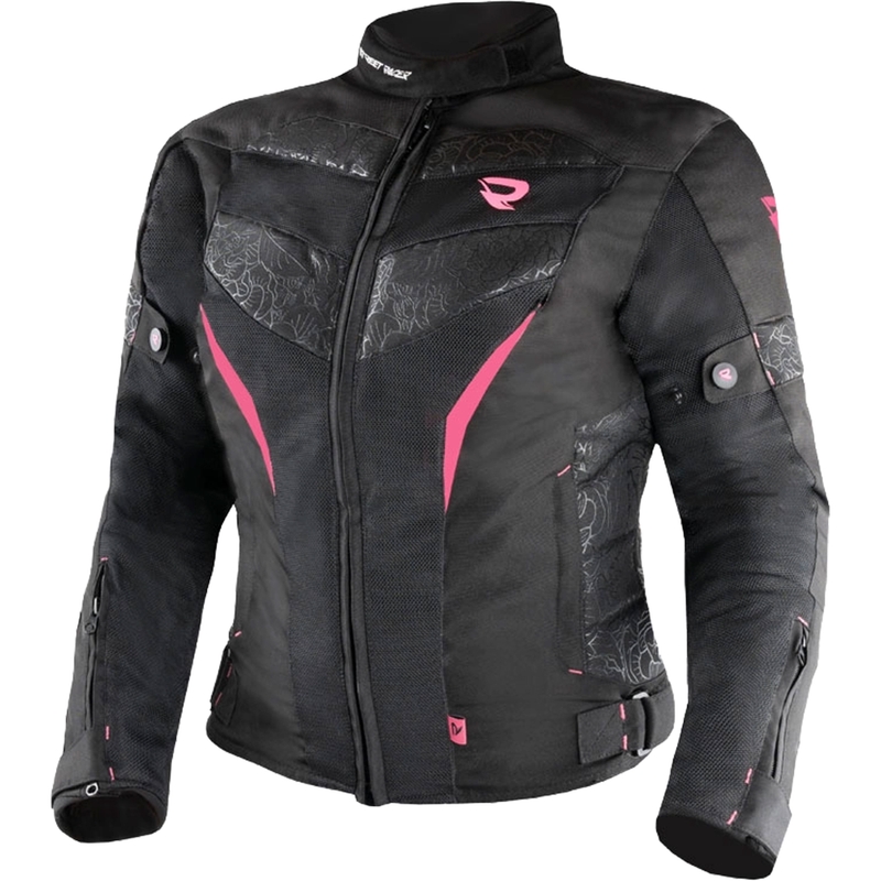 Ženska motoristička jakna Street Racer Rose Air crno-roza