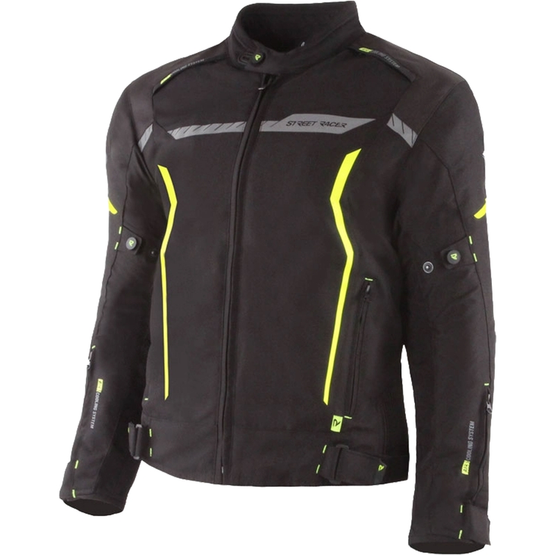 Street Racer Flex motociklistička jakna crno-fluo žuta