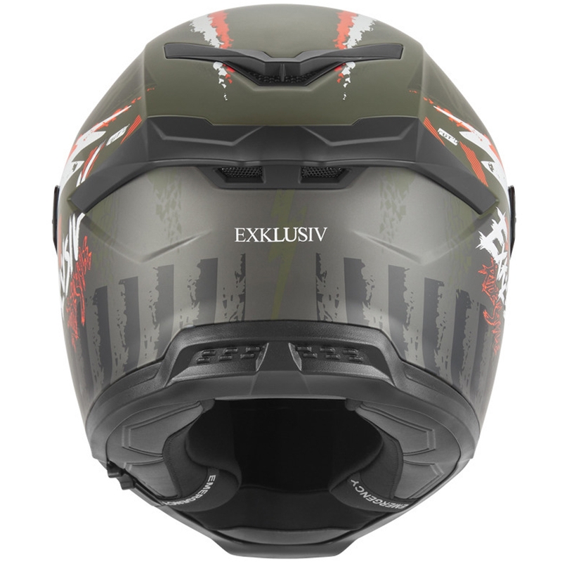 NOX Exklusiv Goliath Cut'D integralna motociklistička kaciga mat kaki-narančasta