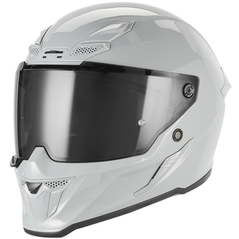 NOX Exclusive Goliath kaciga za motocikle s punim licem, sivo-bijela