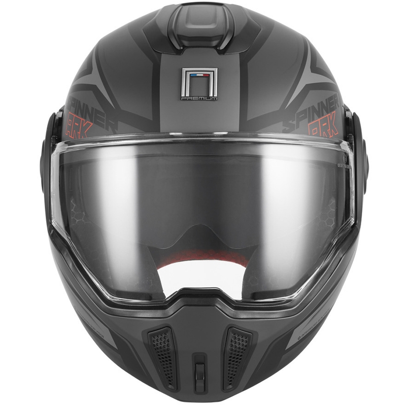 Preklopna motociklistička kaciga NOX PREMIUM Spinner Ark mat crno-crvena