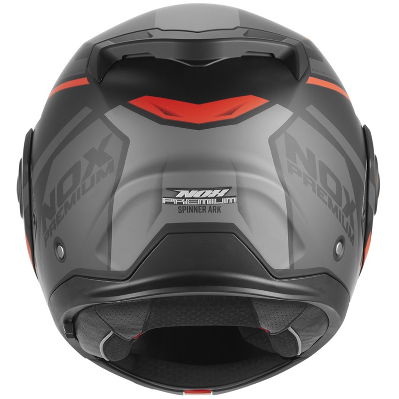 Preklopna motociklistička kaciga NOX PREMIUM Spinner Ark mat crno-crvena