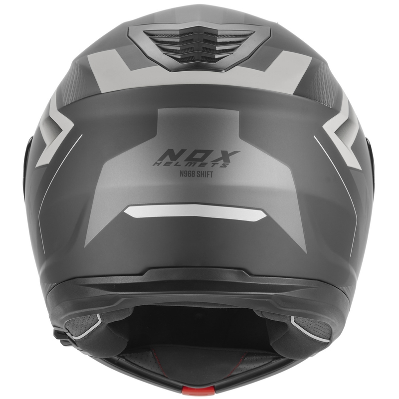 Preklopna motociklistička kaciga NOX N968 Shift mat crno-srebrna
