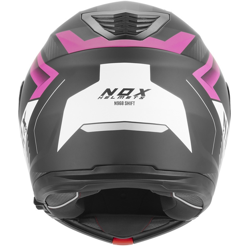 Preklopna motociklistička kaciga NOX N968 Shift mat crno-bijelo-roza