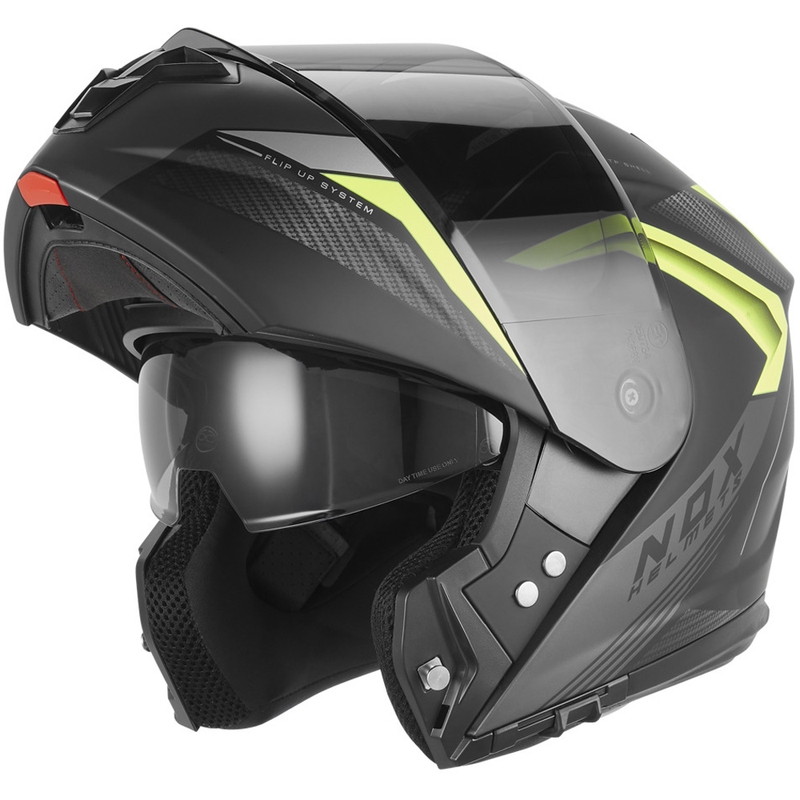 Preklopna motociklistička kaciga NOX N968 Shift mat crno-fluo žuta