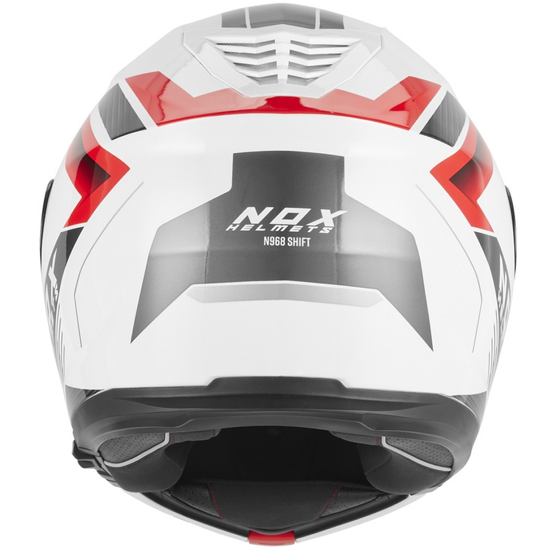 Preklopna motociklistička kaciga NOX N968 Shift bijelo-crvena