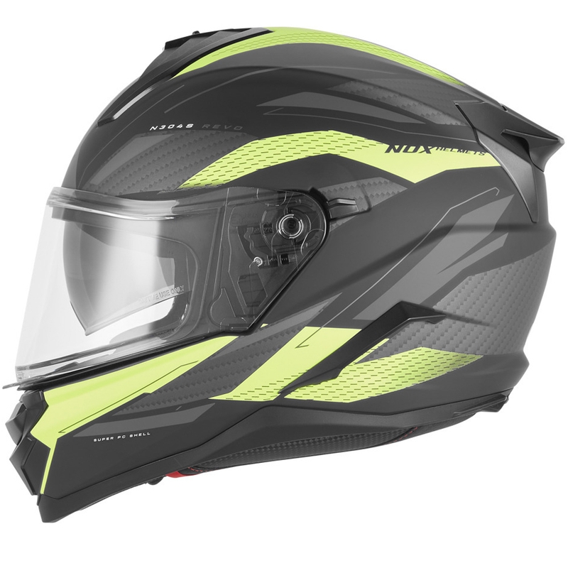 Integralna motociklistička kaciga NOX N304-S REVO mat crno-fluo žuta