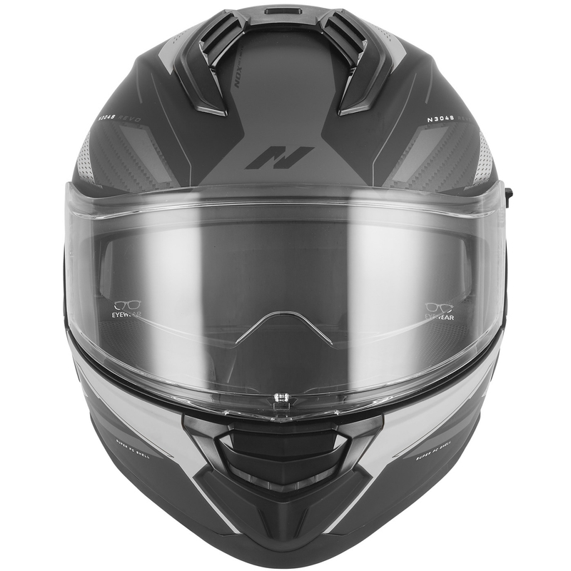 Integralna motociklistička kaciga NOX N304-S REVO mat crno-srebrna