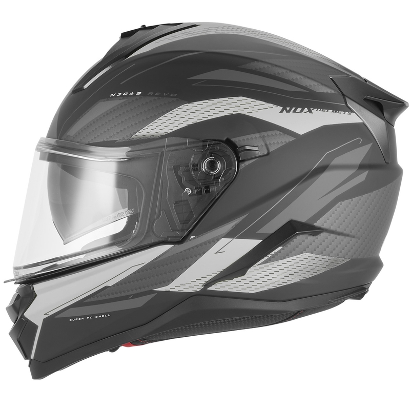 Integralna motociklistička kaciga NOX N304-S REVO mat crno-srebrna