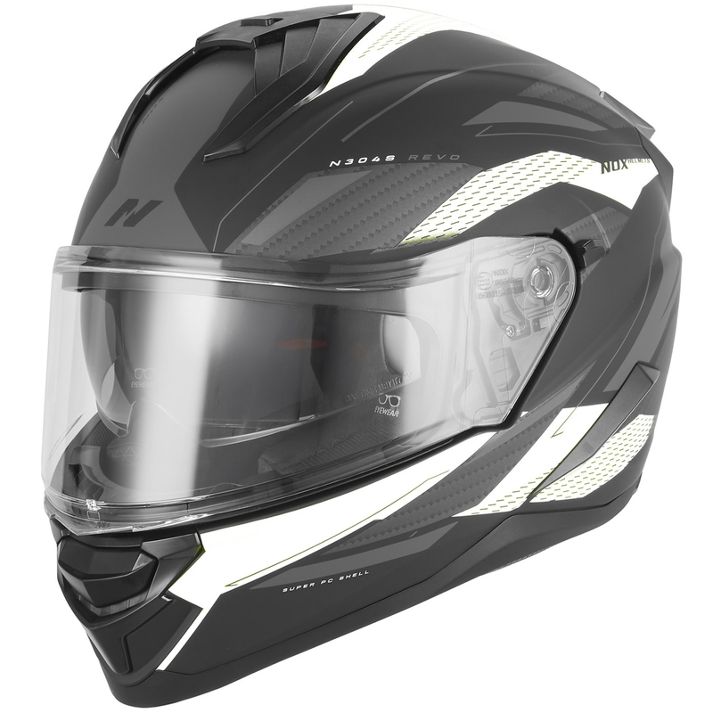 Integralna motociklistička kaciga NOX N304-S REVO mat crno-bijela