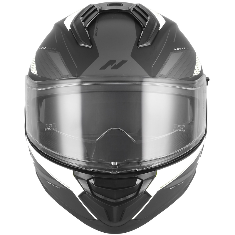 Integralna motociklistička kaciga NOX N304-S REVO mat crno-bijela
