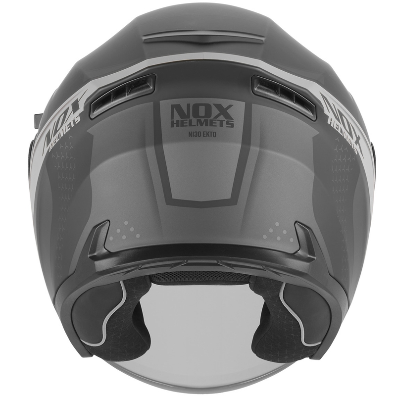 Otvorena motociklistička kaciga NOX N130 EKTO mat crno-srebrna