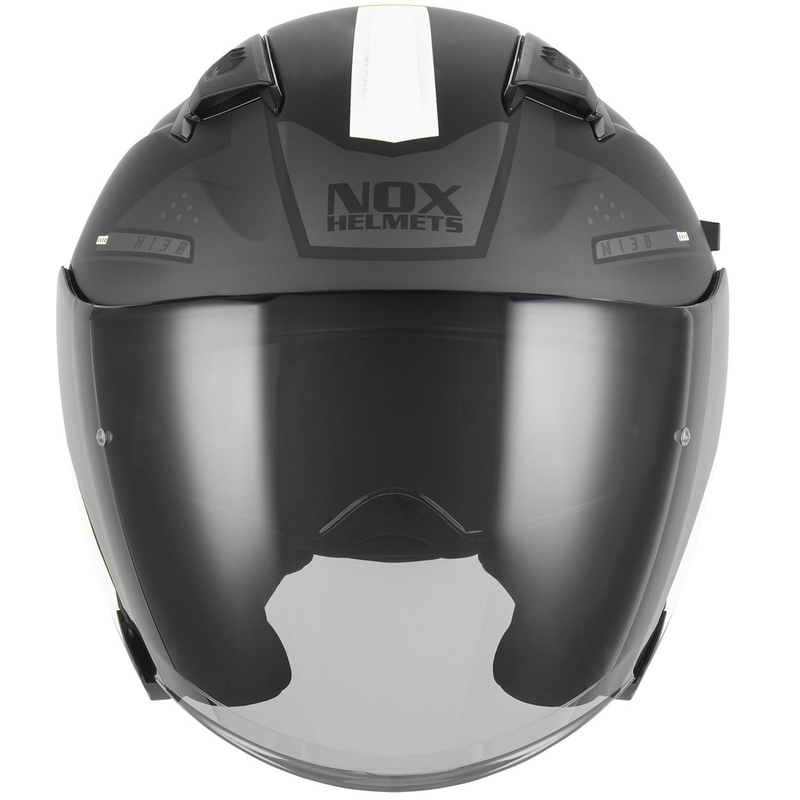 Otvorena motociklistička kaciga NOX N130 EKTO mat crno-bijela