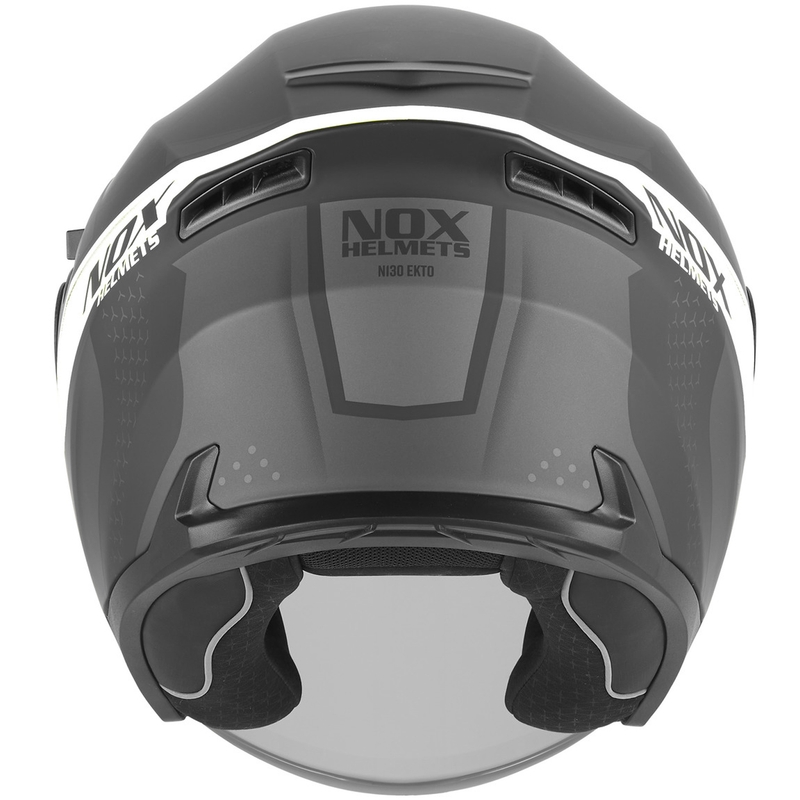 Otvorena motociklistička kaciga NOX N130 EKTO mat crno-bijela