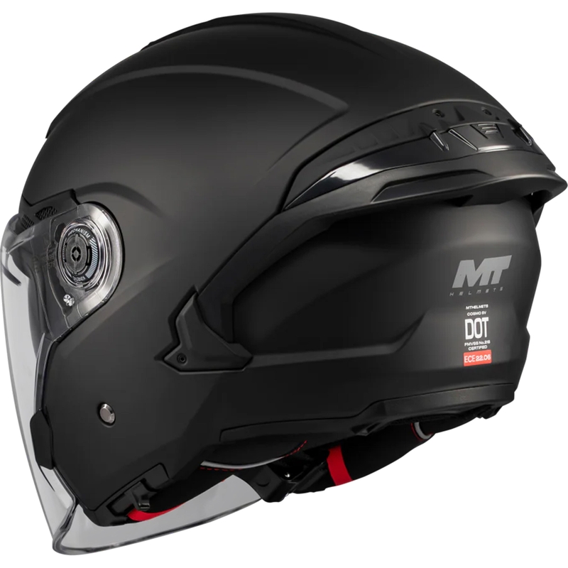 Otvorena motociklistička kaciga MT Cosmo SV Pure A1 mat crna