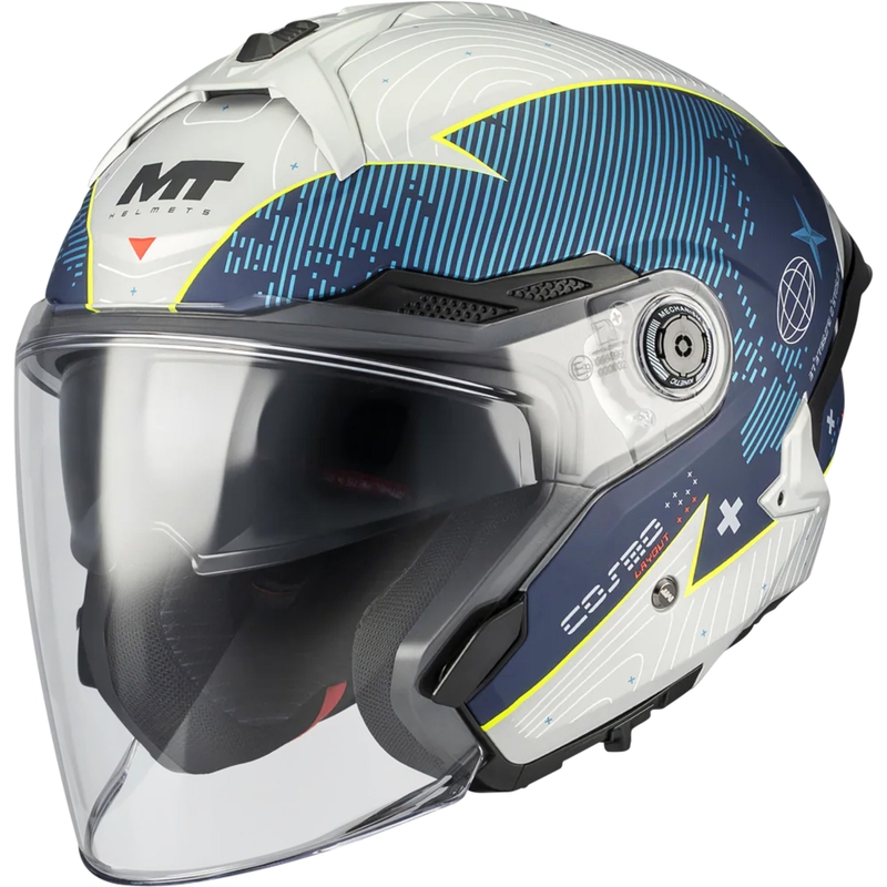 Otvorena motociklistička kaciga MT Cosmo SV Layout C7 mat plavo-bijela