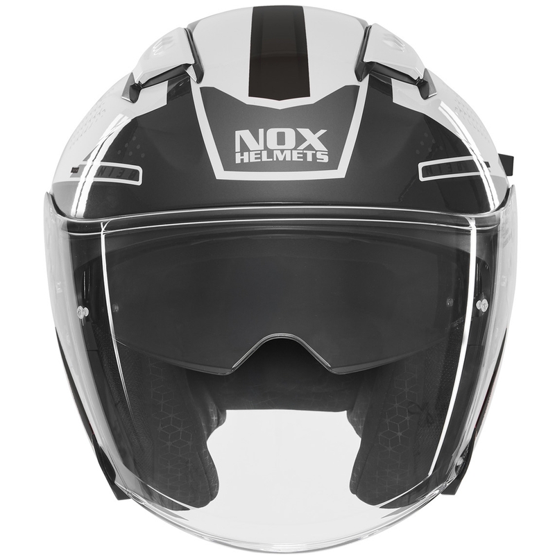 Otvorena motociklistička kaciga NOX N130 EKTO bijelo-crna