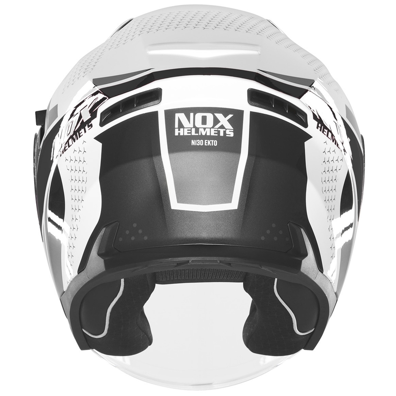 Otvorena motociklistička kaciga NOX N130 EKTO bijelo-crna