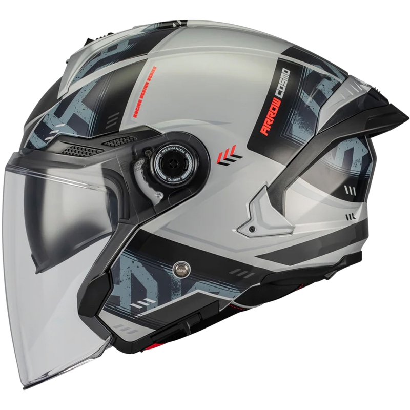 Otvorena motociklistička kaciga MT Cosmo SV Arrow C2 sivo-crna