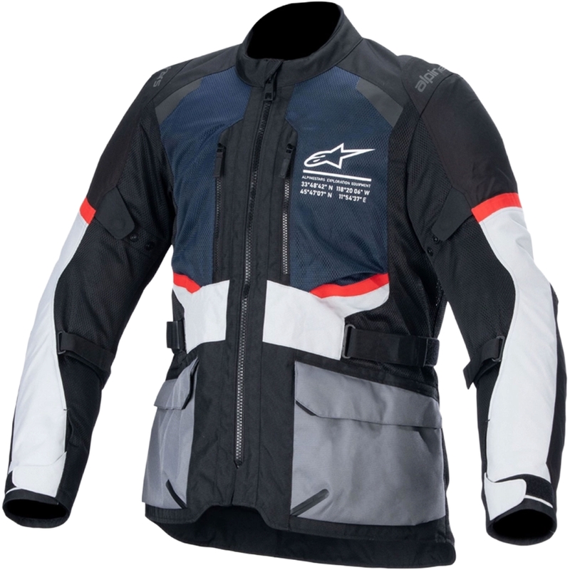Alpinestars Andes Drystar motociklistička jakna tamnoplavo-crno-svijetlosiva