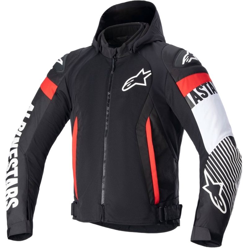 Alpinestars Zaca Air Vodootporna motociklistička jakna crno-bijelo-fluo crvena