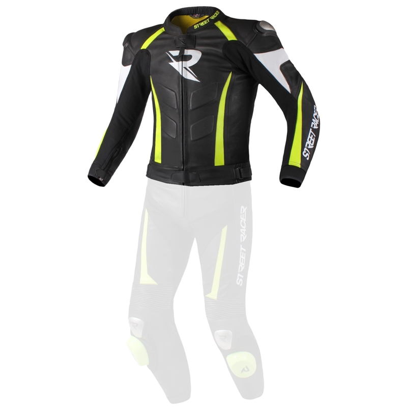 Muška jakna Street Racer Fasttrack crno-bijela-fluo žuta rasprodaja