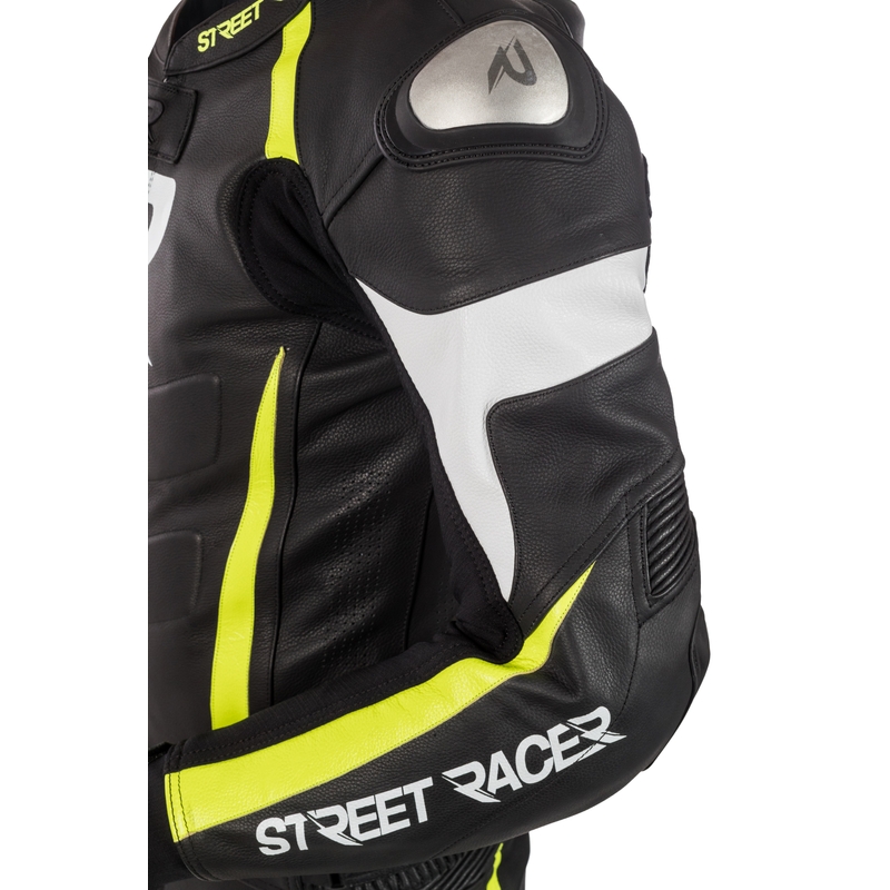 Muška jakna Street Racer Fasttrack crno-bijela-fluo žuta rasprodaja
