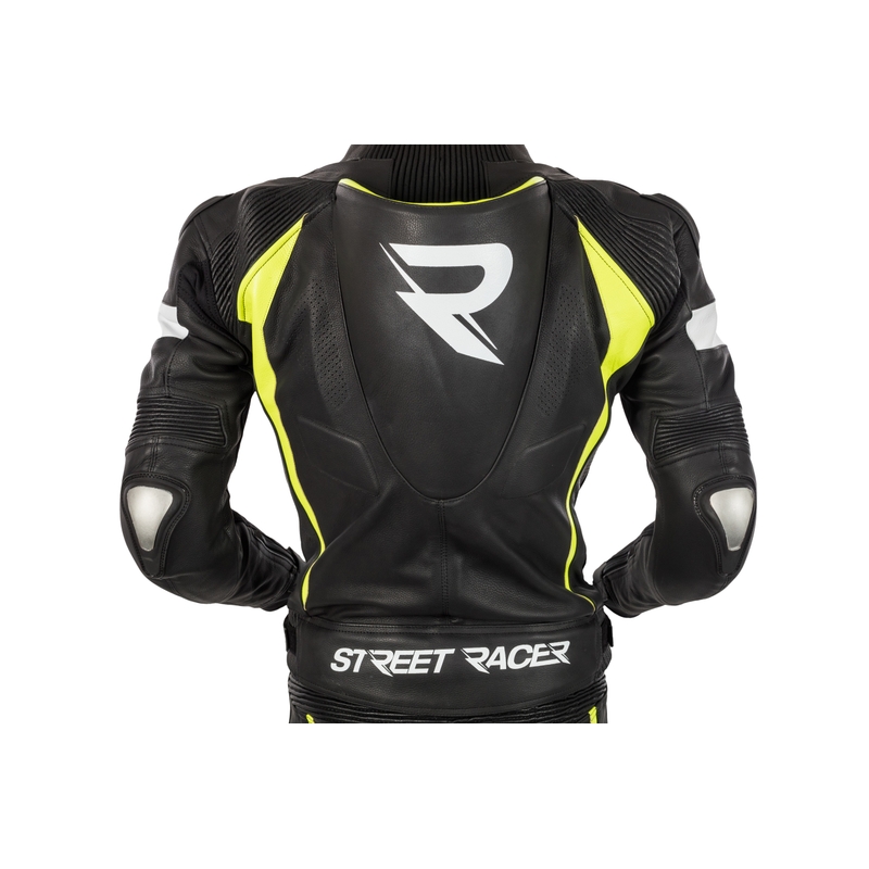 Muška jakna Street Racer Fasttrack crno-bijela-fluo žuta rasprodaja