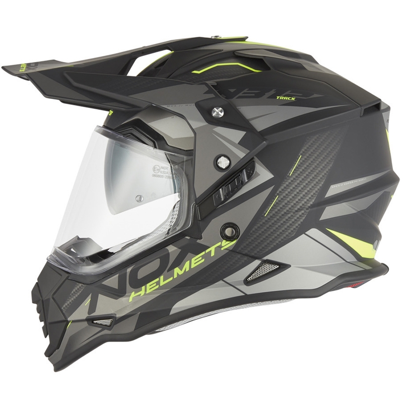 Enduro motociklistička kaciga NOX N312 Track mat crno-fluo žuta