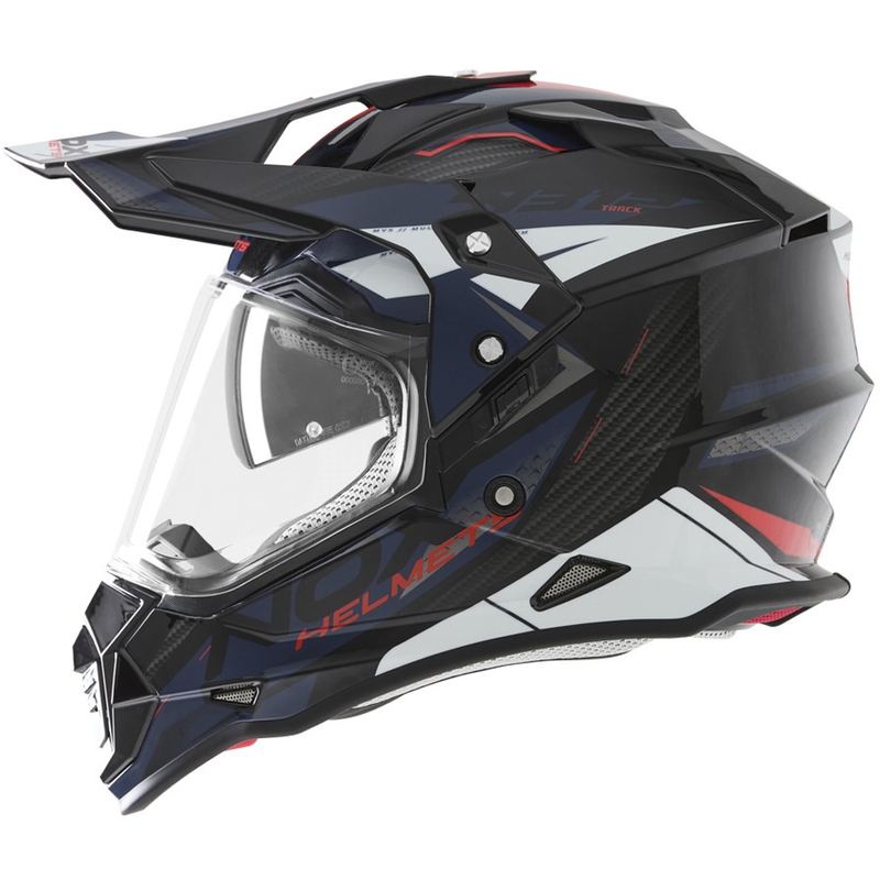 Enduro motociklistička kaciga NOX N312 Track plavo-crvena