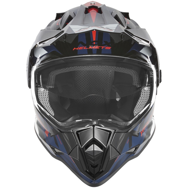 Enduro motociklistička kaciga NOX N312 Track plavo-crvena