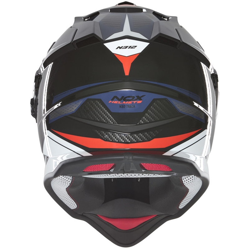 Enduro motociklistička kaciga NOX N312 Track plavo-crvena