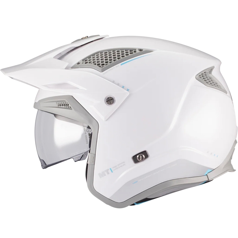 Otvorena kaciga za trial motocikl MT District SV S Soul A2 bijelo-siva