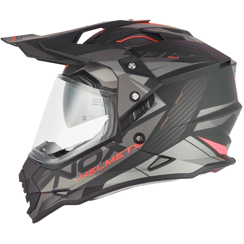 Enduro motociklistička kaciga NOX N312 Track mat crno-crvena