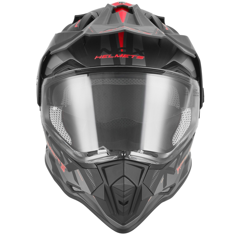 Enduro motociklistička kaciga NOX N312 Track mat crno-crvena