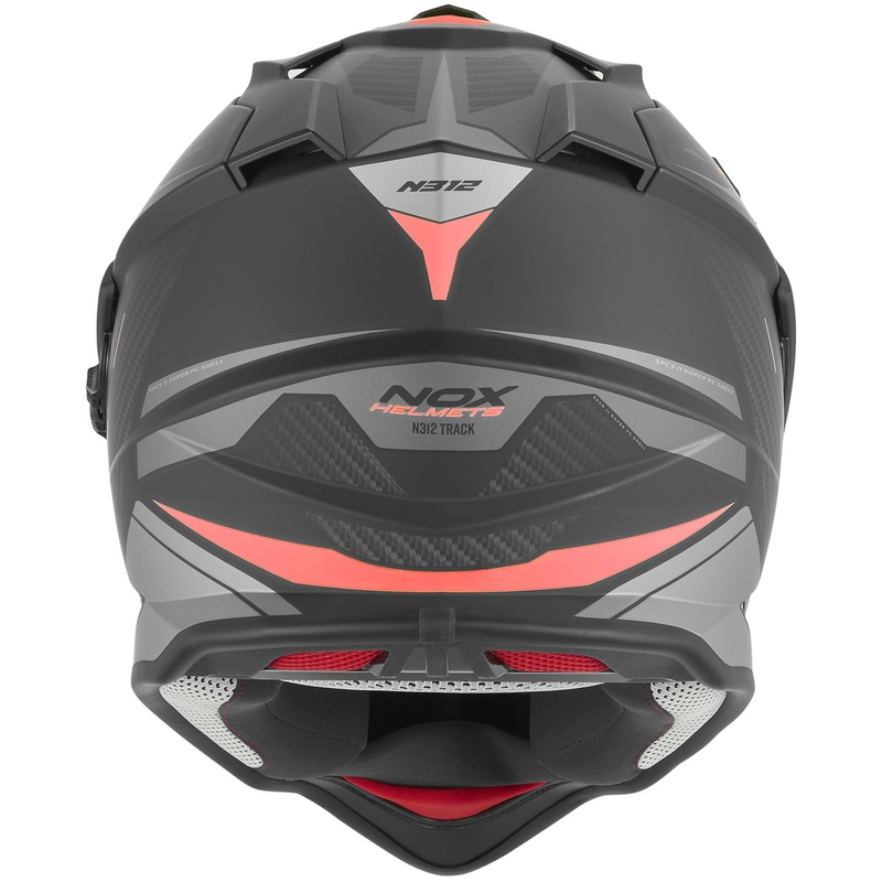 Enduro motociklistička kaciga NOX N312 Track mat crno-crvena