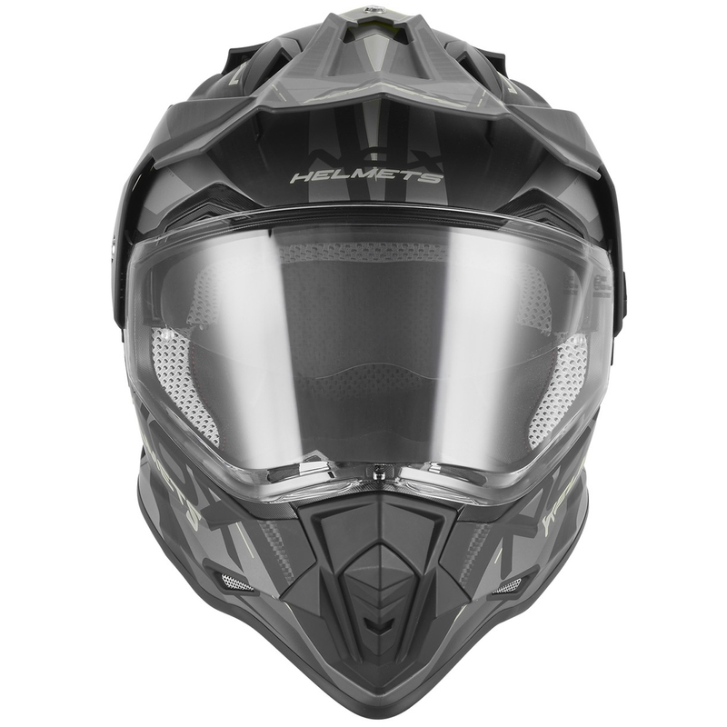 Enduro motociklistička kaciga NOX N312 Track mat crno-srebrna