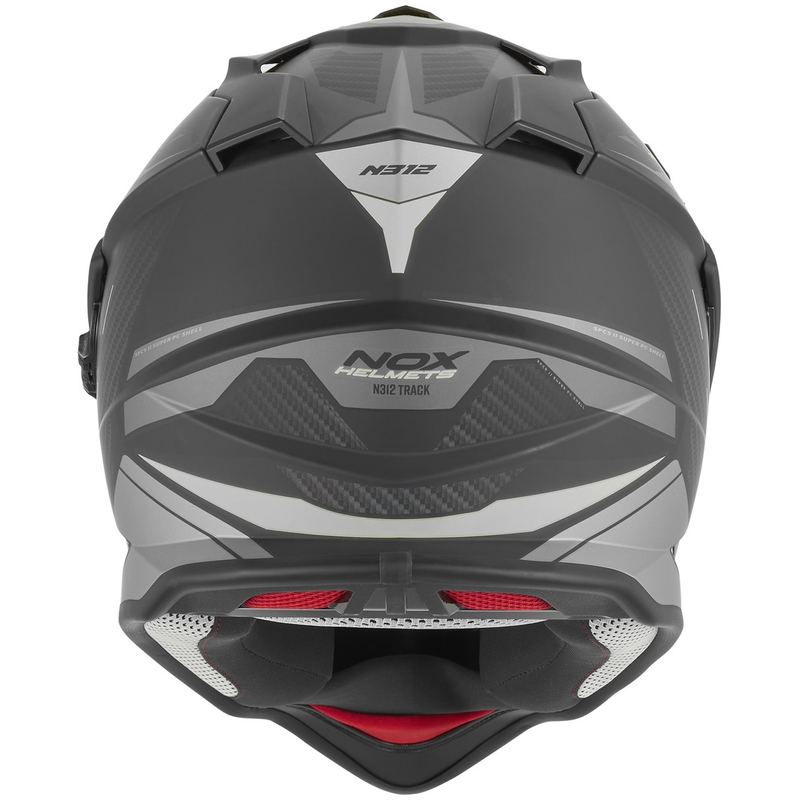 Enduro motociklistička kaciga NOX N312 Track mat crno-srebrna