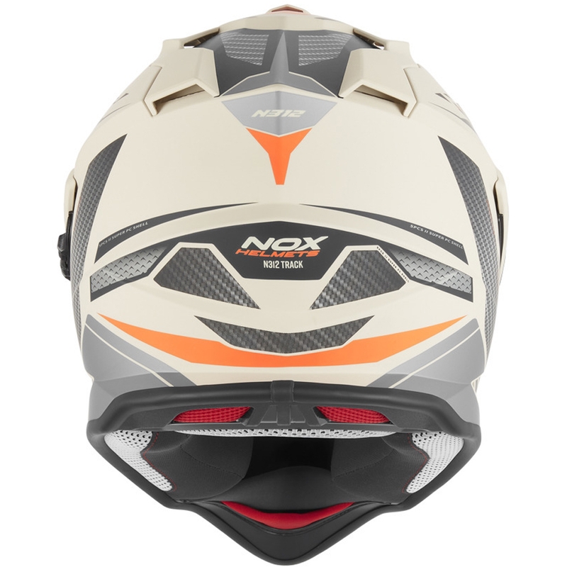 Enduro motociklistička kaciga NOX N312 Track mat pješčano-narančasta