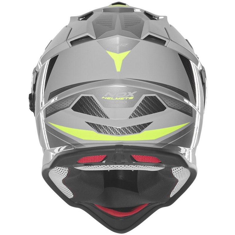 Enduro motociklistička kaciga NOX N312 Track sivo-fluo žuta