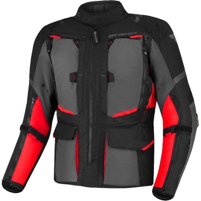 Shima Hero 2.0 motoristička jakna crno-sivo-crvena