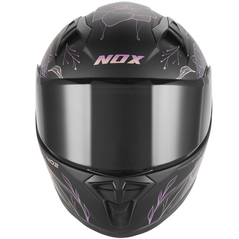 Dječja integralna motociklistička kaciga NOX N731 Spring mat crno-roza
