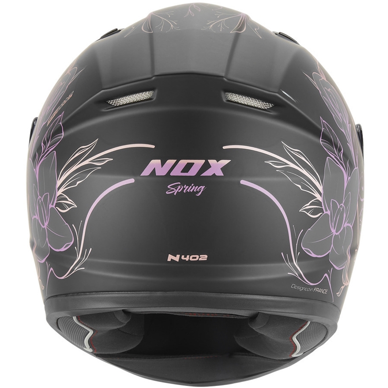 Dječja integralna motociklistička kaciga NOX N731 Spring mat crno-roza