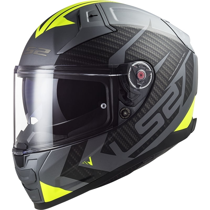 Integralna motociklistička kaciga LS2 FF811 Vector II Splitter titan-fluo žuta - II. kvaliteta